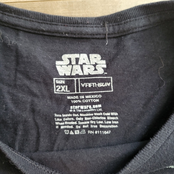 STAR WARS Mandalorian Shirt Men 2XL‎ Short Sleeve T-Shirt Black Graphic Tee - Picture 3 of 6